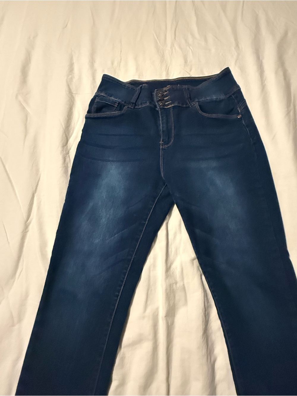 BAMBOO Dark Blue Skinny High-Rise Jeans